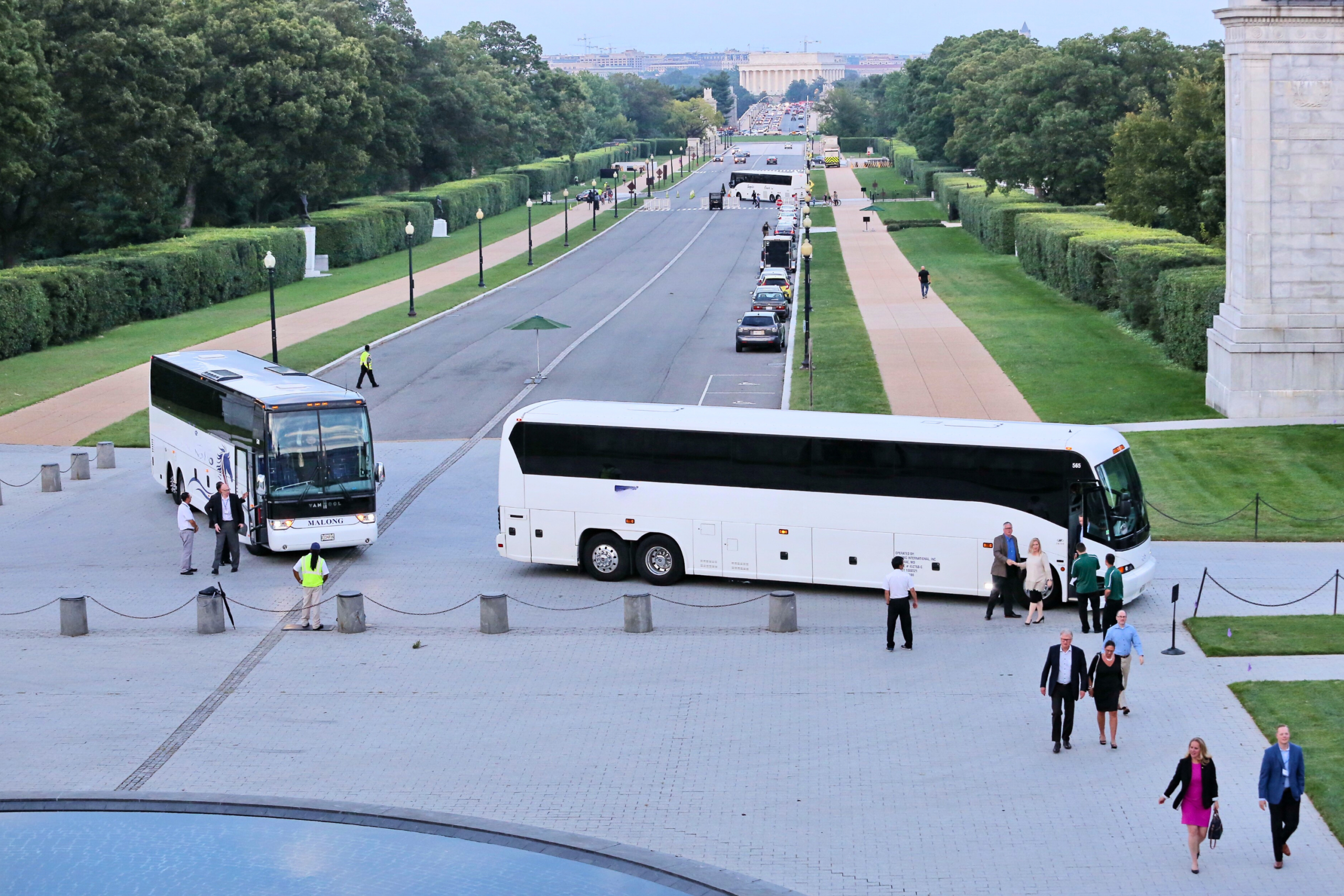 Two buses parking