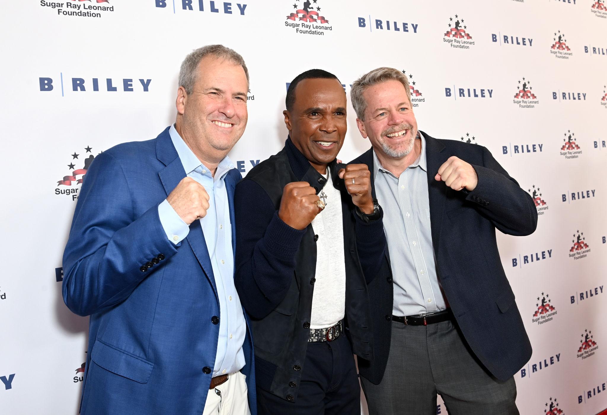 Bryant Riley Left & Tom Keller - Founders of b riley securities and sugar ray leonard