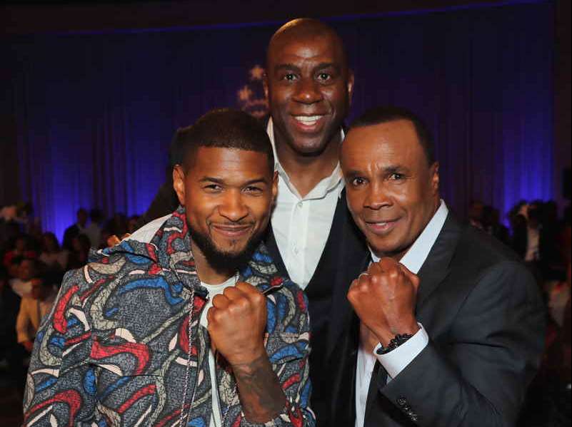 hollywood attendees at b riley sugar ray leonard foundation fight night