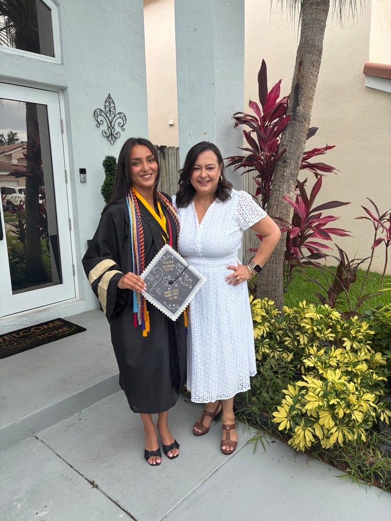 lina and daughter graduation